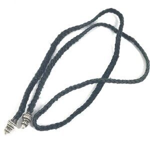CHROME HEARTS Boro Chip Leather Cords Accessories Necklace Leather Black